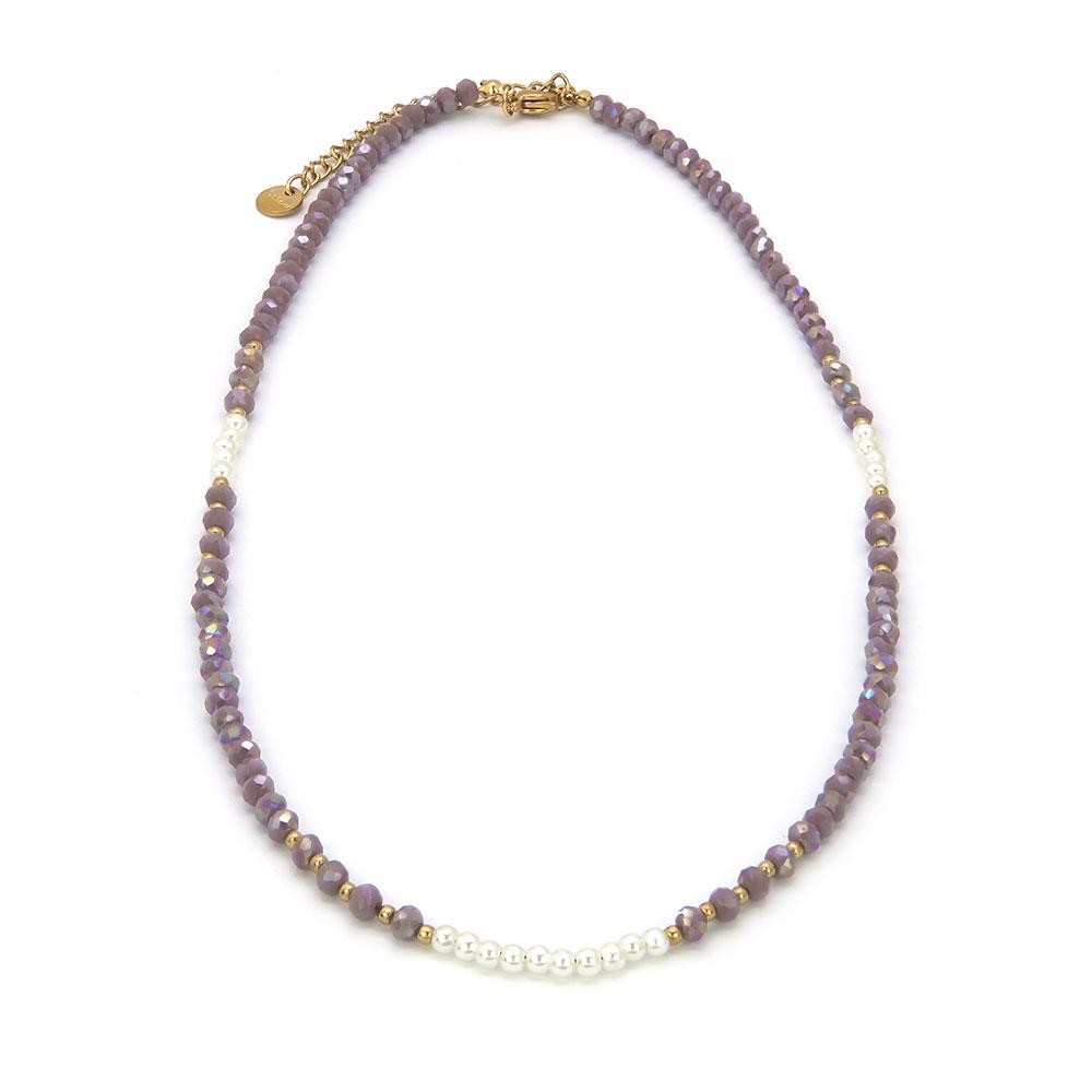Light purple sparkling necklace